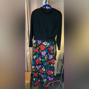 Elegant Black Floral Maxi Dress